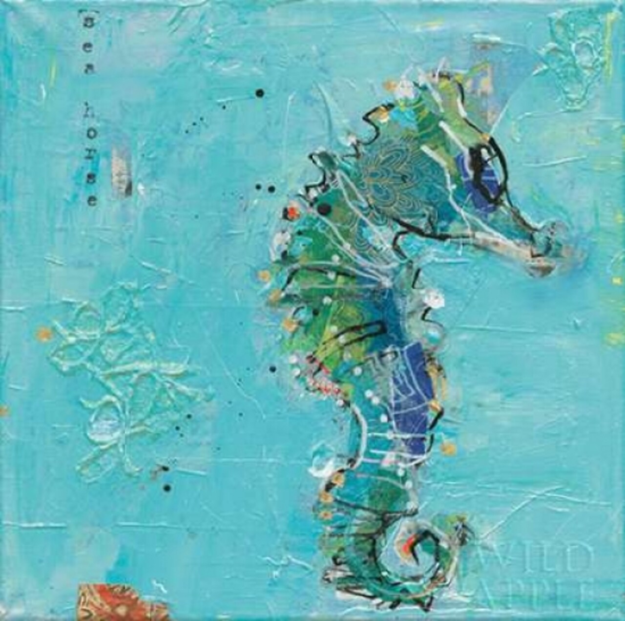 Little Seahorse Blue Poster Print by Kellie Day - Item # VARPDX28182